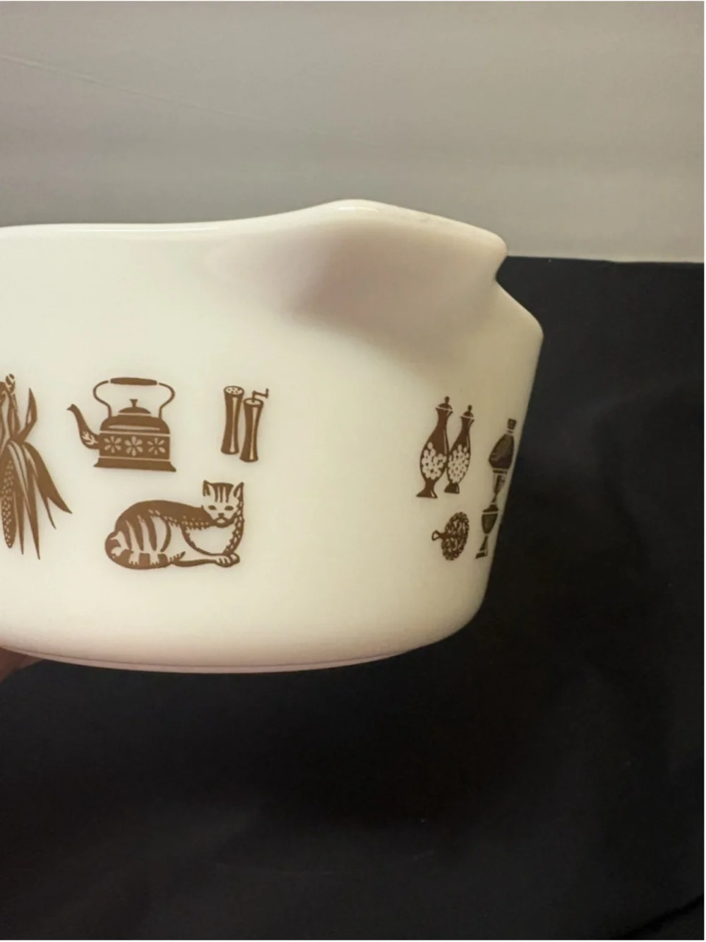 VINTAGE Pyrex Casserole Dish 1.5-Quart AMERICANA Brown #474-B EXCELLENT